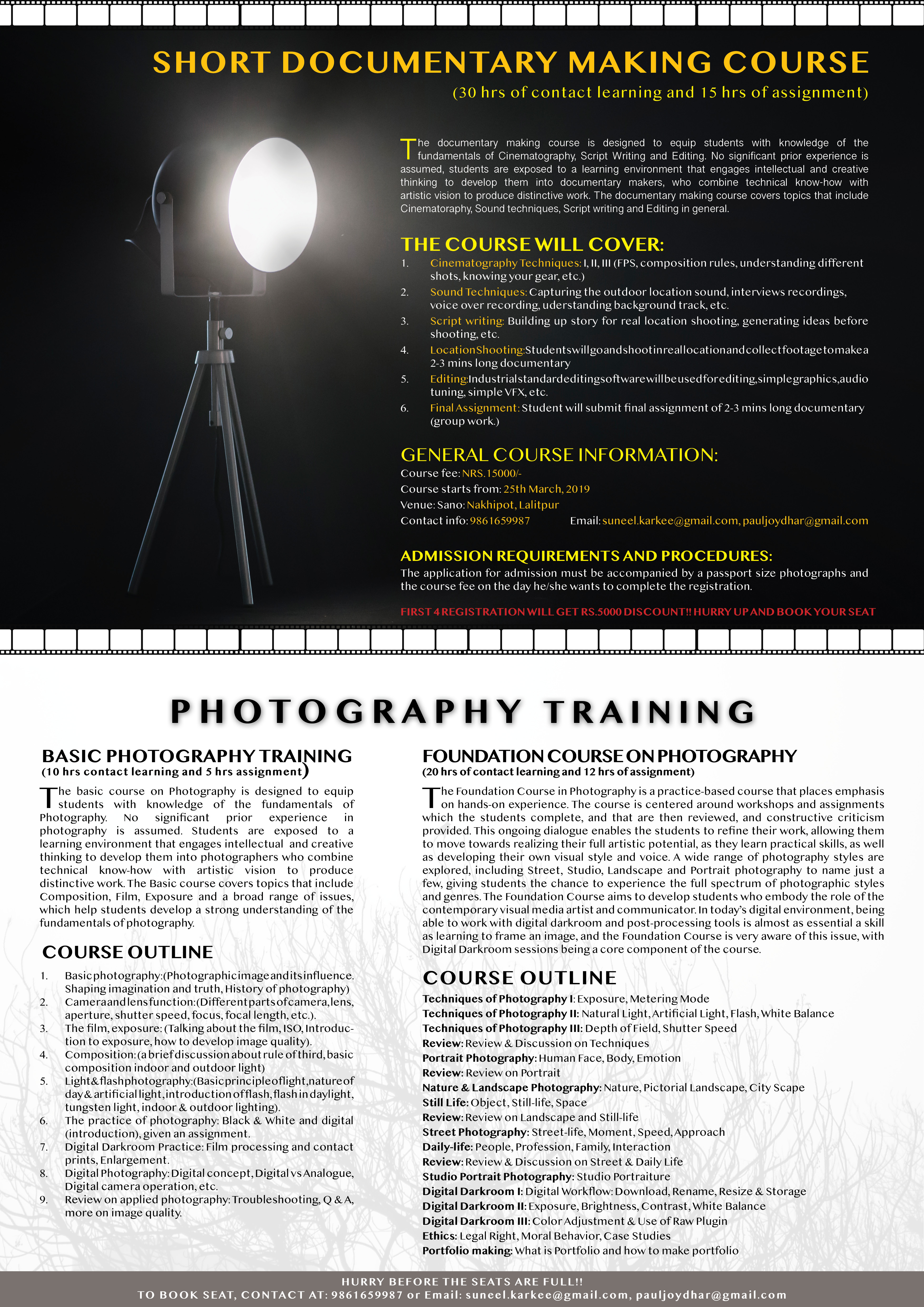 Photography Training and Short Documentary Making Course