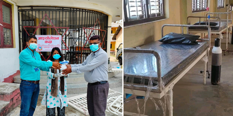 युएमएनद्वारा नवलपरासीमा स्वास्थ्य सामग्री सहयोग