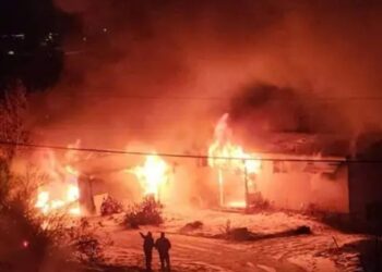 टोखामा ग्यास लिक भई आगलागी हुदा एक करोड बराबरको क्षति