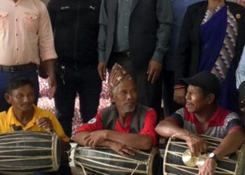 माझी जातिको संस्कृति संरक्षण गर्न वाद्यवादन वितरण