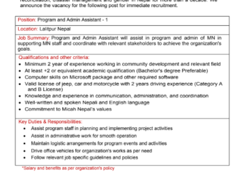 Vacancy Announcement at Micah Nepal