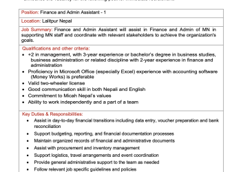 Vacancy Announcement at Micah Nepal